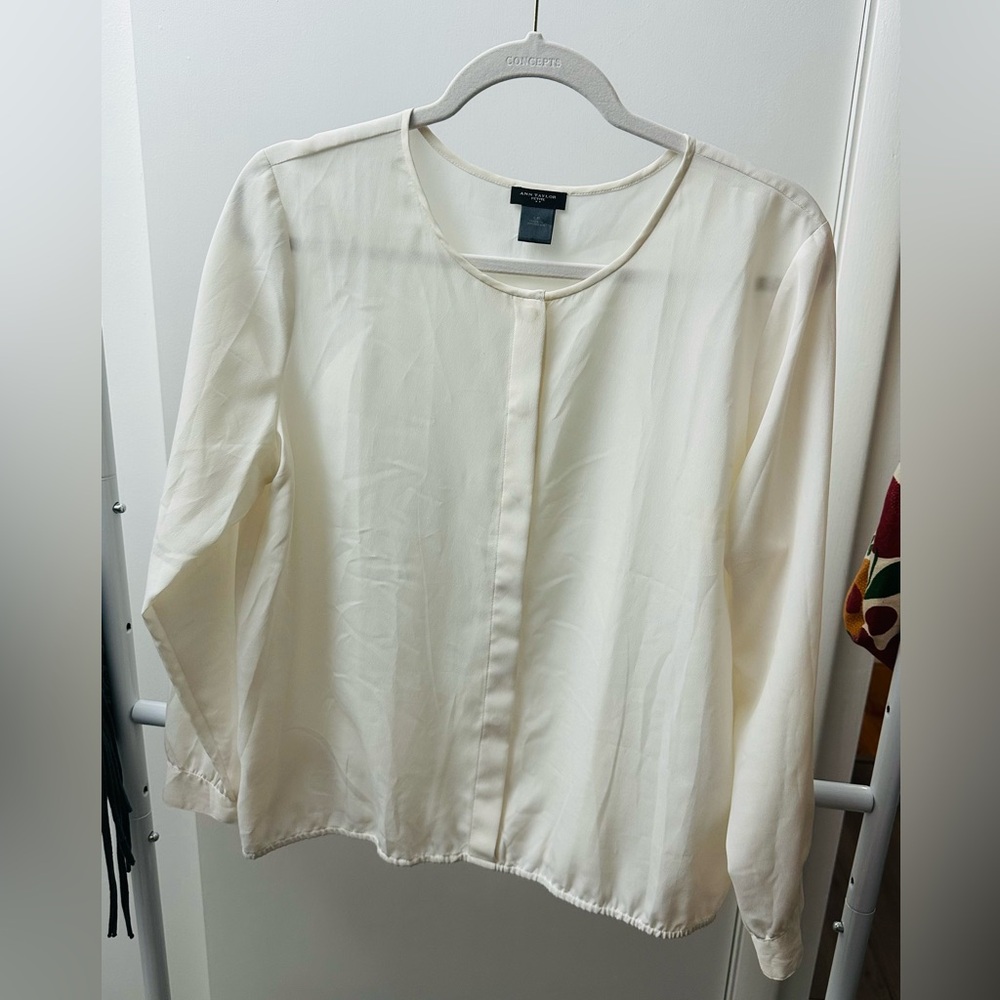 Ann Taylor Cream Blouse